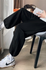 卫裤男生春秋季高级感束脚运动九分裤子青少年宽松阔腿大码休闲裤，男装休闲裤，电商B371