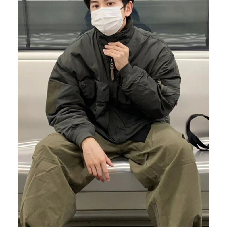 设计感拉链飞行员外套男装宽松高级机车服工装夹克棒球服J678,男装夹克,星座1116A（原606A-3）