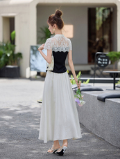 连衣裙女2026超火夏季新款气质巨好看的简单大方显瘦两件套装裙，女装套装/套裙，尚洛菲