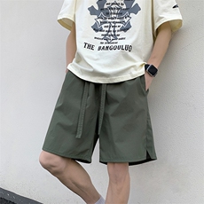 港风纳米皱运动休闲裤美式高街五分裤宽松直通短裤DK200P34，男装休闲裤，星座1204-3