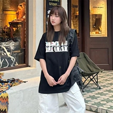 万针全刺绣工艺抖音得物高品质260克重磅纯棉双纱美式高街短袖T恤，男装T恤，电商A486-1