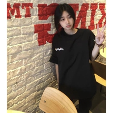 万针全刺绣工艺抖音得物高品质260克重磅纯棉双纱美式高街短袖T恤，男装T恤，电商A486