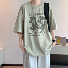 已注册/夏季新款内景纯棉复古休闲短袖T恤男宽松打底DT00093/P25，男装T恤，电商B316