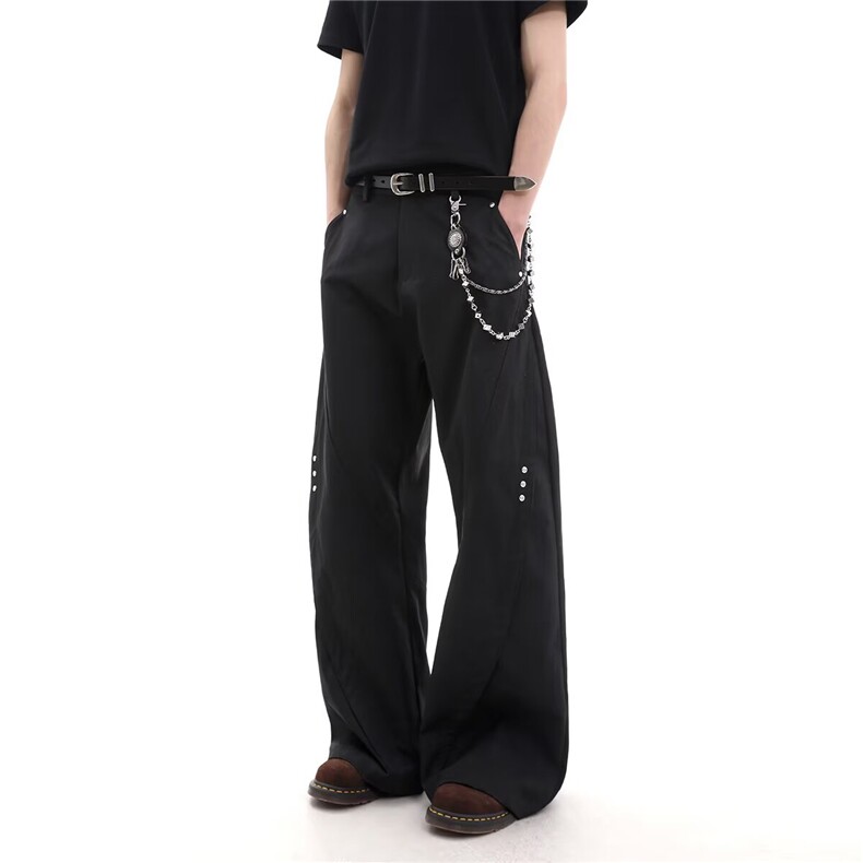 AK2059-P66美式复古高街潮流港风休闲牛仔裤，女装休闲裤，星座617A-2