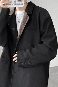 8XL-M肌理感西服美式休闲西装外套男复古痞帅高级感衣服XF002P85图片