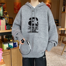 高品秋冬季连帽毛衣男复古慵懒风针织衫毛衣外套MYL3316-P65控88，男装针织衫/毛衣，电商B370