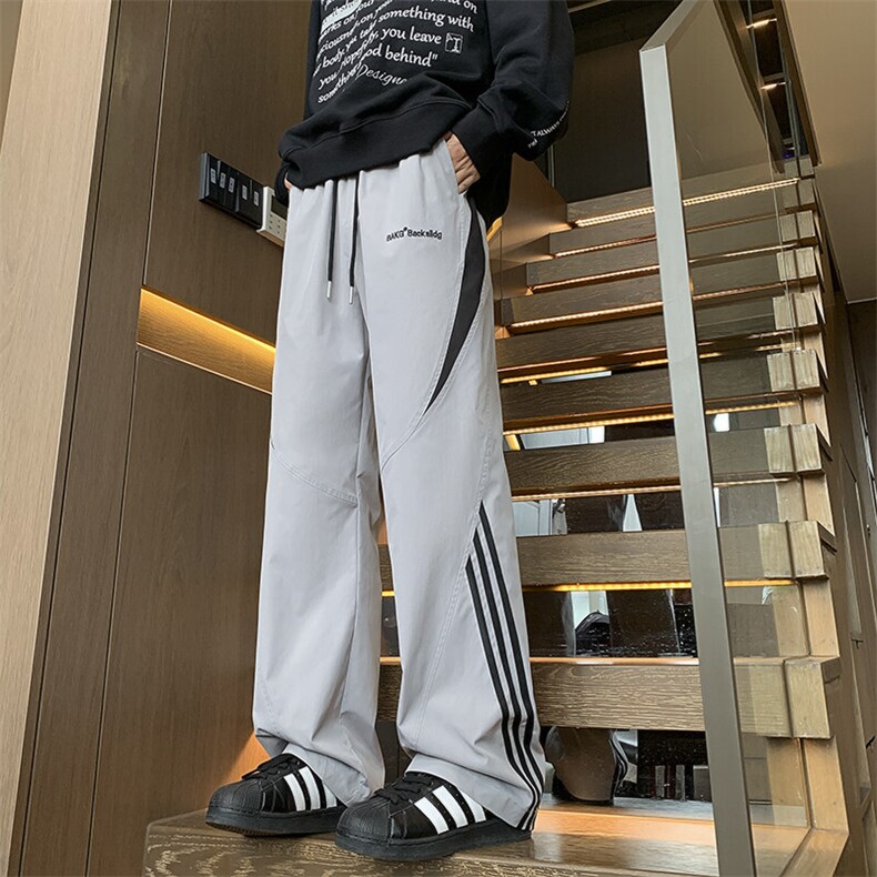 新款字母刺绣拼接织带防水冲锋裤XZ604-KG93-特P40控78,男装休闲裤,星座604