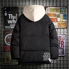 冬季假两件大码保暖带帽印花白鸭绒羽绒服Y5816-P190【特价】，男装羽绒服，电商A007