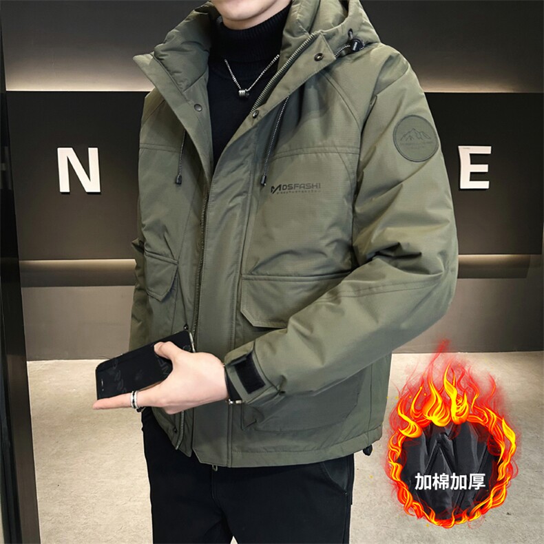 加棉加厚冲锋衣工装连帽夹克男士休闲外套 DS-A329-JR2328-P125图片