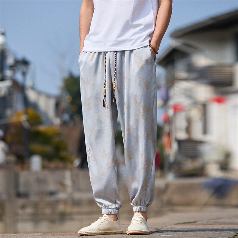 新款潮九分裤男女束脚夏季烫金休闲大码百搭款风K2505-P68,男装休闲裤,电商A227