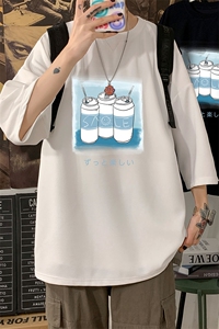 Q11148-P30 春夏季七分袖t恤男大码五分袖男短袖中袖图片
