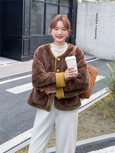 210-3287-P175-K258小香风皮毛一体外套2025年冬季图片