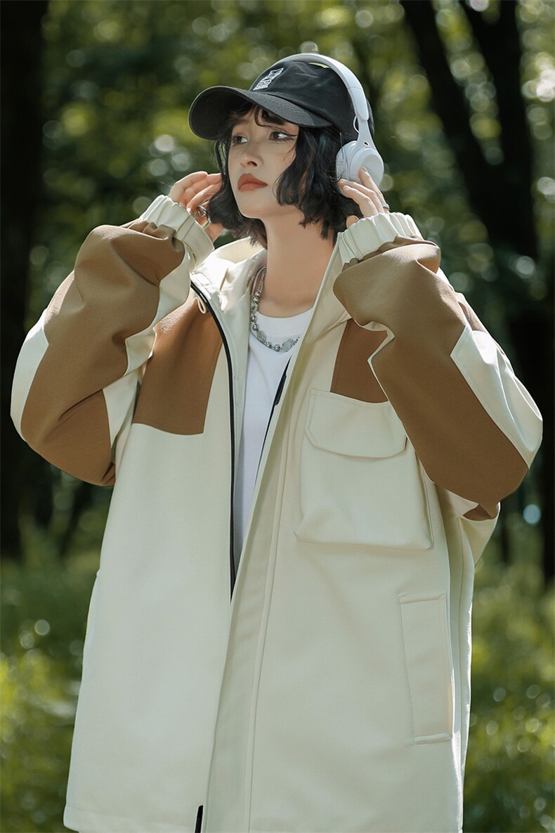 潮流宽松休闲外套百搭连帽夹克A161-B1978-P78,男装夹克,电商A161