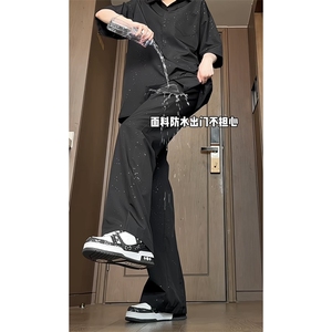 满天星裤子防水垂感冰丝西裤微喇长裤 XK178-特P35衬衫C2318-P35图片