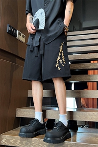 量大优 供视频 冰丝风刺绣短裤 DK18 m-5XL 特P25图片