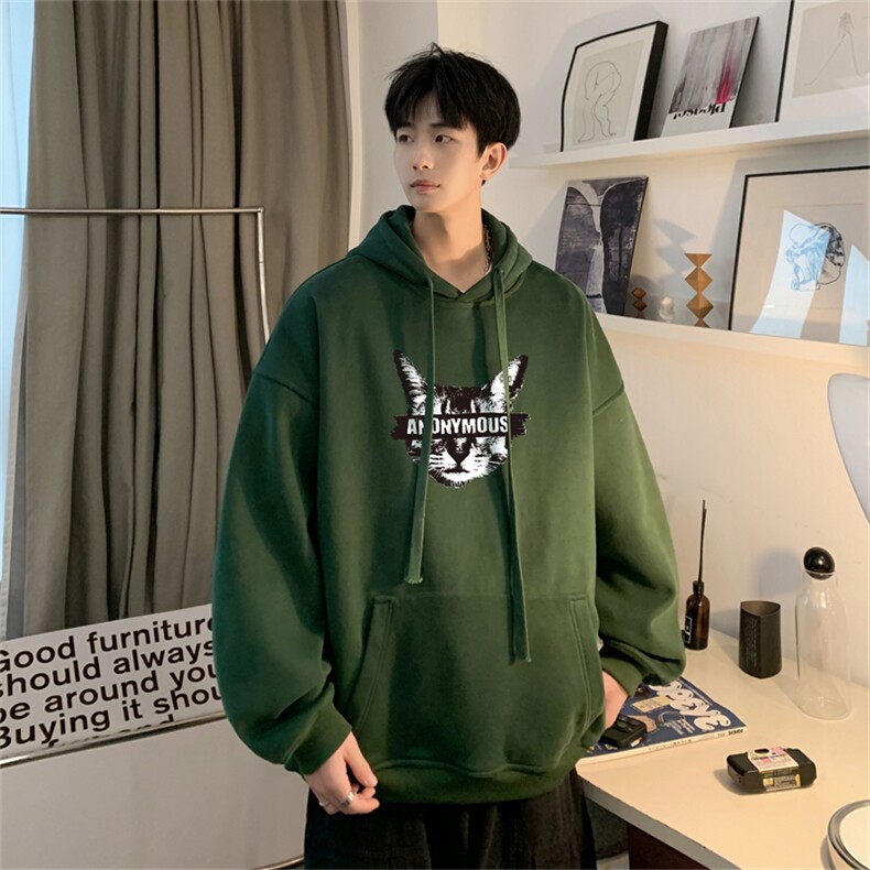 抖音品质秋季320G华棉男士连帽大码印花卫衣WYH514-P45控68,男装卫衣,电商B370