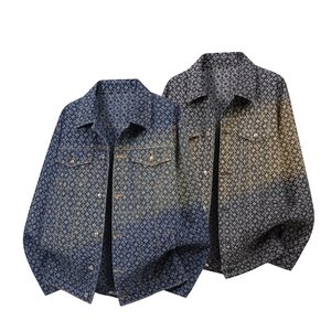 水洗牛仔外套男款春美式痞帅上衣服宽松休闲工装夹克JK1322-P75图片