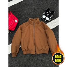 现货美式高街休闲棉衣夹克三防立领纯色户外工装加厚棉服外套，男装夹克，电商A486