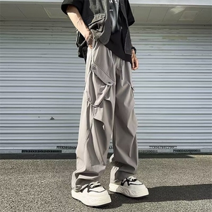 工装休闲裤男韩版潮流高街大口袋2024夏季新款ins长裤RK5174-P46图片