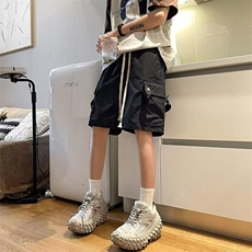 夏季高质量大码宽松休闲工装裤短裤嘻哈炸街时尚口袋抽绳设计DK51，男装牛仔裤，星座1013