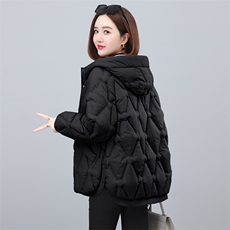 2023新款时尚宽松连帽羽绒服女短款加厚保暖外套，女装羽绒服，依恋蒂丝