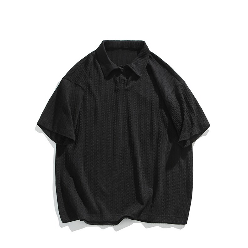 日系短袖polo衫男夏季翻领t恤潮牌潮流ins衣服港风宽松五分袖体恤,男装T恤,电商A042