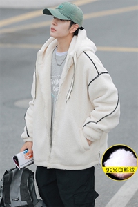 冬装学生加厚羊羔绒连帽外套潮时尚羽绒服男女 8153-P195 控价268图片
