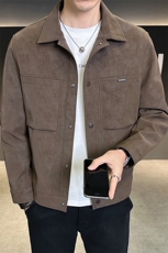 2026新款春季外套男高端潮牌麂皮夹克上衣服A313-JK257-P145，男装夹克，电商A313