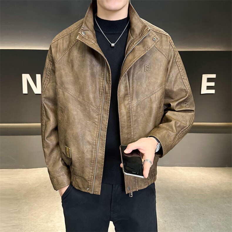 皮衣男品质款大货立领刺绣宽松秋季外套C317-J9966-P155,男装皮衣,电商C317