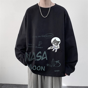 NASA联名同款控48重磅230g纯棉长袖t恤男大码圆领卫衣 TX3187-P28图片