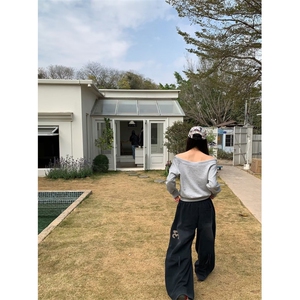 复古潮牌设计感弯刀卫裤男女美式宽松休闲阔腿裤潮流LM466-P55图片