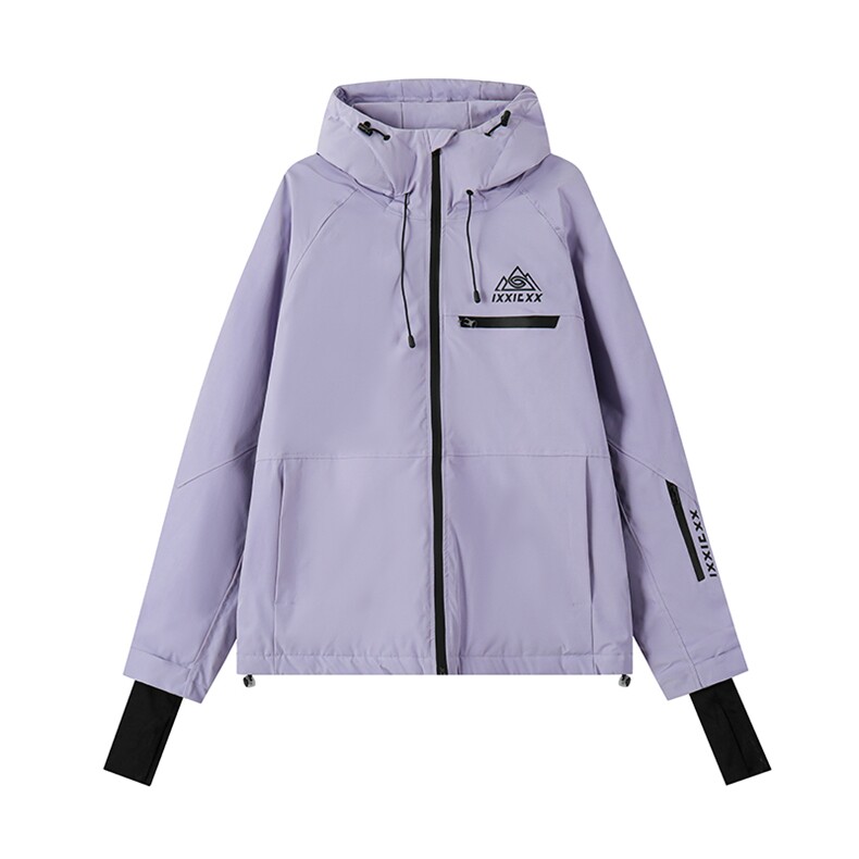 冬季双板防风防水加棉加厚大码连帽滑雪服外套男女HF66-P165控278,女装短外套,电商A001