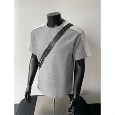 2026夏季新款拼接宽松270g华棉短袖T恤男DT6260特P25建议零售价68，男装T恤，电商A001