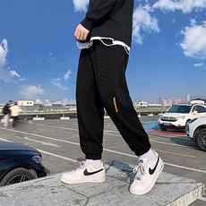 新款春季韩版潮流港风休闲钢印字母束脚宽松休闲卫裤FNY2333-P45，男装休闲裤，电商A128