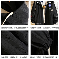 FS63243-P55NASA薄款防晒衣男透气防紫外线钓鱼外套冰丝防晒服，男装夹克，电商A040A