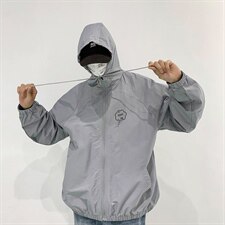 2021秋季新学生大码男猫咪印花连帽港风夹克外套J6002-P65，男装夹克，电商A001