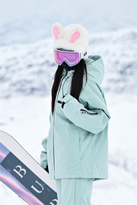 冬款户外加棉加厚单板双板防风防水连帽滑雪服男女同款HF66-P165图片