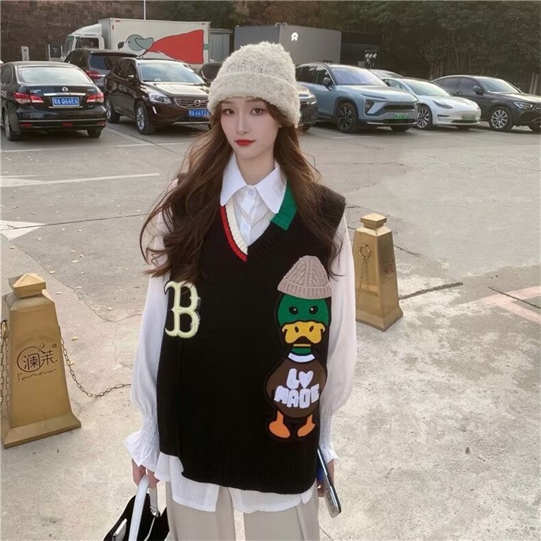 流行V领百搭马夹潮流ins时尚女原创设计气质日系新款简约原宿文艺,男装背心/马甲,星座1210-1