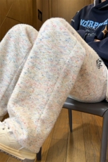！2025秋冬新款男士加厚直筒裤百搭情侣长裤WK2108特P40，男装休闲裤，电商B220