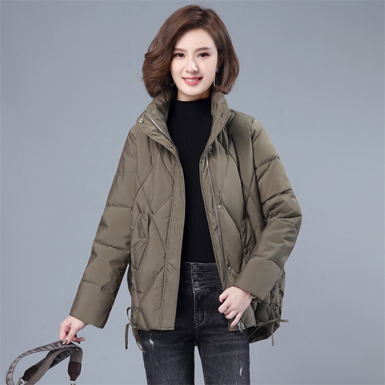 啄木鸟女士短款羽绒棉服女款冬季2024新款中老年妈妈棉袄加厚棉衣,女装棉衣/棉服,简韵佳