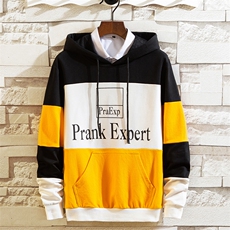 秋款挂拍港仔连帽长袖印花卫衣男学生长袖T恤上衣男W803，男装卫衣，A067