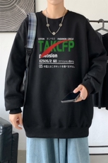 Y2466P38秋冬圆领潮牌印花上衣打底衫直筒长袖卫衣港风，男装卫衣，星座510A-1