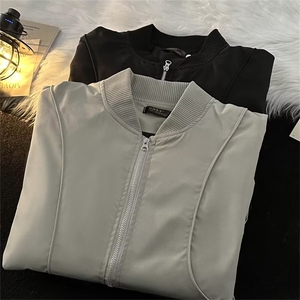 美式飞行员夹克男女cityboy廓形工装上衣宽松棒球服外套HJ75-p65图片