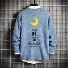 M19047-P45加绒款-P65加厚加绒毛衣男大码毛线衣男针织衫男线衫，男装针织衫/毛衣，电商A040A