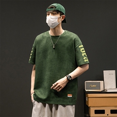 新款短袖男创意灰墙夏季t恤休闲百搭印花圆领T恤男上衣TC3136-P35，男装T恤，星座717