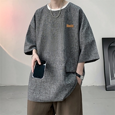 风复古亚麻短袖男棉麻t恤男半袖ZT71293-P35，男装T恤，电商A040