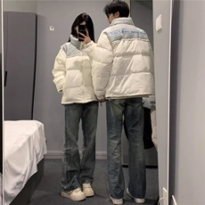 潮高级感针织拼接立领羽绒棉服加厚小众情侣面包服Y321-P88网图，男装棉衣，电商B245