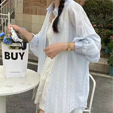 减龄提花衬衣休闲宽松长袖衬衣2025新款百搭简约时尚防晒衬衣上衣，男装衬衫，星座506A