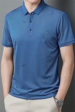 夏季新款商务休闲男装纯色宽松POLO翻领衫T恤时尚短袖上衣体恤男，男装T恤，电商B212（原钱塘6029）