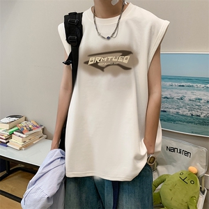 B239-1276-P23 夏季背心/马甲/坎肩 港风 字母创意印花 无袖T恤,男装背心/马甲,星座514-2(原B239)